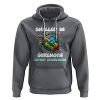 Turtle Autism Acceptance Hoodie Shelled In Strength - Wonder Print Shop