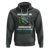Turtle Autism Acceptance Hoodie Shelled In Strength - Wonder Print Shop