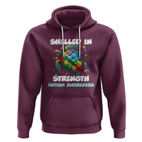 Turtle Autism Acceptance Hoodie Shelled In Strength - Wonder Print Shop
