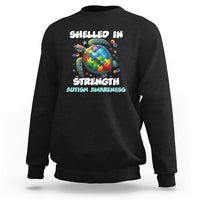 Turtle Autism Acceptance Sweatshirt Shelled In Strength - Wonder Print Shop