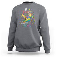 Turtle Autism Acceptance Sweatshirt Be Happy In Your Own Shell Spectrum Rainbow Infinity - Wonder Print Shop