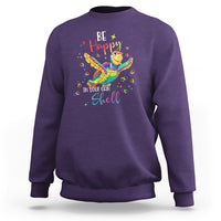 Turtle Autism Acceptance Sweatshirt Be Happy In Your Own Shell Spectrum Rainbow Infinity - Wonder Print Shop