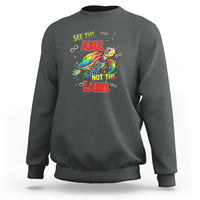 Turtle Autism Acceptance Sweatshirt See The Able Not The Label - Wonder Print Shop