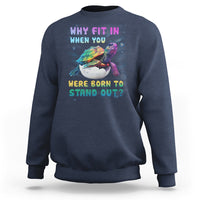 Turtle Autism Acceptance Sweatshirt Why Fit In When You Were Born To Stand Out - Wonder Print Shop