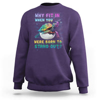 Turtle Autism Acceptance Sweatshirt Why Fit In When You Were Born To Stand Out - Wonder Print Shop