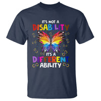 Butterfly Autism T Shirt It's Not A Disability It's A Different Ability Spectrum Rainbow Infinity - Wonder Print Shop