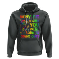 Turtle Autism Acceptance Hoodie Why Fit In When You Were Born To Stand Out - Wonder Print Shop