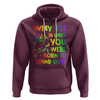 Turtle Autism Acceptance Hoodie Why Fit In When You Were Born To Stand Out - Wonder Print Shop