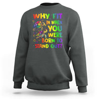 Turtle Autism Acceptance Sweatshirt Why Fit In When You Were Born To Stand Out - Wonder Print Shop