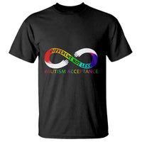 Autism Acceptance T Shirt Different Not Less Spectrum Rainbow Infinity - Wonder Print Shop