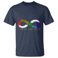 Autism Acceptance T Shirt Different Not Less Spectrum Rainbow Infinity - Wonder Print Shop
