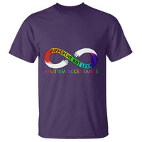 Autism Acceptance T Shirt Different Not Less Spectrum Rainbow Infinity - Wonder Print Shop