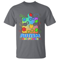 Autism Acceptance T Shirt Retro Groovy Puzzle Piece Spectrum Rainbow Infinity Symbol - Wonder Print Shop
