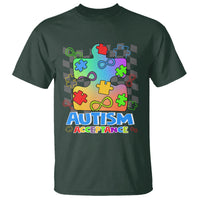 Autism Acceptance T Shirt Retro Groovy Puzzle Piece Spectrum Rainbow Infinity Symbol - Wonder Print Shop