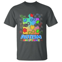 Autism Acceptance T Shirt Retro Groovy Puzzle Piece Spectrum Rainbow Infinity Symbol - Wonder Print Shop
