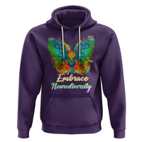 Autism Acceptance Hoodie Embrace Neurodiversity Rainbow Spectrum - Wonder Print Shop