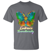 Autism Acceptance T Shirt Embrace Neurodiversity Rainbow Spectrum - Wonder Print Shop