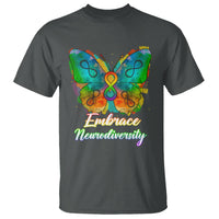 Autism Acceptance T Shirt Embrace Neurodiversity Rainbow Spectrum - Wonder Print Shop