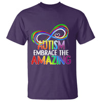 Autism Acceptance T Shirt Embrace The Amazing Spectrum Rainbow Infinity Symbol - Wonder Print Shop