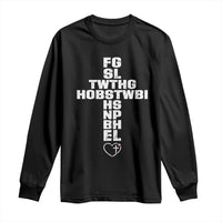 For God So Loved The World John 3 16 Acronym Christian Cross Long Sleeve Shirt Faith Statement Inspirational Religious Gift