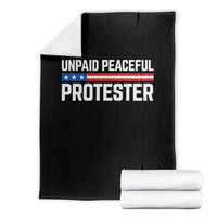 Unpaid Peaceful Protester Patriotic Stripe Throw Blanket American Flag Activist