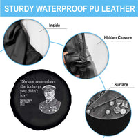 Funny Vintage Ship Captain Saying Spare Tire Cover No One Remembers the Icebergs You Did Not Hit Dark Humor