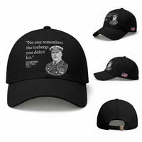 Funny Vintage Ship Captain Saying Baseball Cap No One Remembers the Icebergs You Did Not Hit Dark Humor