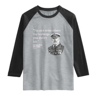 Funny Vintage Ship Captain Saying Raglan Shirt No One Remembers the Icebergs You Did Not Hit Dark Humor