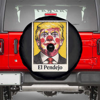 El Pendejo Clown Portrait Satire Spare Tire Cover Bold Political Humor Vintage Caricature