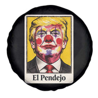 El Pendejo Clown Portrait Satire Spare Tire Cover Bold Political Humor Vintage Caricature