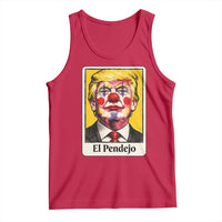 El Pendejo Clown Portrait Satire Tank Top Bold Political Humor Vintage Caricature