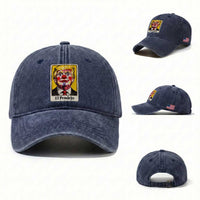 El Pendejo Clown Portrait Satire Washed Cotton Baseball Cap Bold Political Humor Vintage Caricature