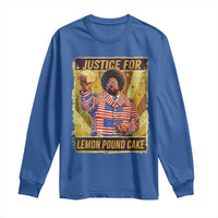 Justice for Lemon Pound Cake Vintage Retro Long Sleeve Shirt Funny Viral Hip Hop Meme Parody Internet Culture Fans