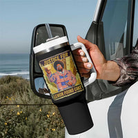 Justice for Lemon Pound Cake Vintage Retro Tumbler With Handle Funny Viral Hip Hop Meme Parody Internet Culture Fans