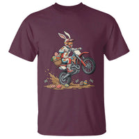 Easter Bunny Dirt Bike Rider Funny Motocross Rabbit Graphic T Shirt Cool Off Road Racing Egg Hunt