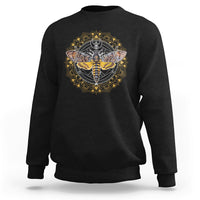 Moth Sweatshirt Geometric Death's Head Hawkmoth Moth Mandala Insect Nature Spiritual Mystic Peaceful Meditation Magical Shirt for Women, Moth T-shirt, Moth Lover Gift, Insect Lover Shirt, Spirituality Shirt - Wonder Print Shop