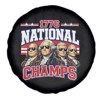 1776 National Champs Founding Fathers Graphic Spare Tire Cover Funny George Washington and Presidents Sunglasses Sports Style Patriotic