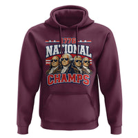 1776 National Champs Founding Fathers Graphic Hoodie Funny George Washington and Presidents Sunglasses Sports Style Patriotic