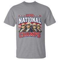 1776 National Champs Founding Fathers Graphic T Shirt Funny George Washington and Presidents Sunglasses Sports Style Patriotic