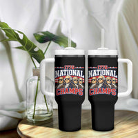 1776 National Champs Founding Fathers Graphic Tumbler With Handle Funny George Washington and Presidents Sunglasses Sports Style Patriotic