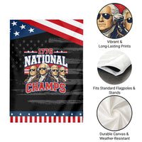 1776 National Champs Founding Fathers Graphic Patriotic Garden Flag Funny George Washington and Presidents Sunglasses Sports Style