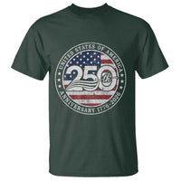 United States of America 250th Anniversary Vintage Seal T Shirt Distressed American Flag 1776 to 2026 Semiquincentennial Patriotic