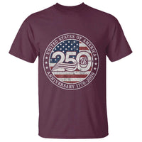 United States of America 250th Anniversary Vintage Seal T Shirt Distressed American Flag 1776 to 2026 Semiquincentennial Patriotic