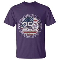 United States of America 250th Anniversary Vintage Seal T Shirt Distressed American Flag 1776 to 2026 Semiquincentennial Patriotic