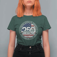 United States of America 250th Anniversary Vintage Seal T Shirt For Women Distressed American Flag 1776 to 2026 Semiquincentennial Patriotic