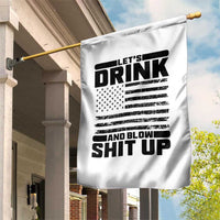 Patriotic 4th of July Fireworks Funny Drinking Party Garden Flag Let's Drink And Blow Shit Up Gag Gift