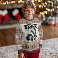 Patriotic 4th of July Fireworks Funny Drinking Party Ugly Christmas Sweater Let's Drink And Blow Shit Up Gag Gift