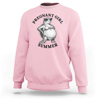 Funny Pregnant Girl Summer Turtle Sweatshirt Cute Stipple Maternity Bikini Sea Turtle Beach