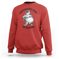 Funny Pregnant Girl Summer Turtle Sweatshirt Cute Stipple Maternity Bikini Sea Turtle Beach