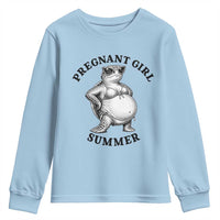 Funny Pregnant Girl Summer Turtle Youth Sweatshirt Cute Stipple Maternity Bikini Sea Turtle Beach